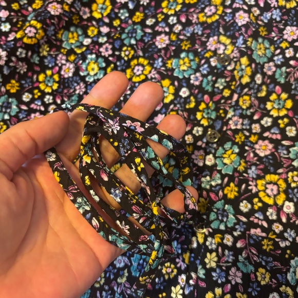 Zara colorful ditsy flowers long sleeve shirtdress NWT - Picture 4 of 13